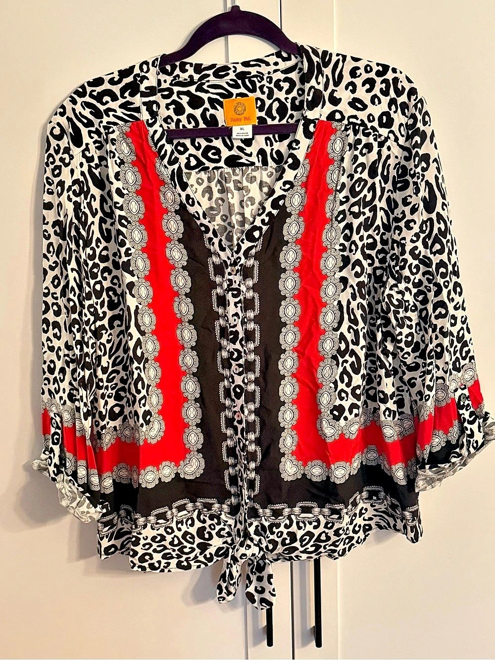 Ruby Rd. Women's Animal Print Blouse XL